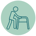 Mit Rollator